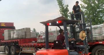 鄂州 黄金麻冰裂纹，地铺石装车