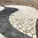 鄂州 黄金麻冰裂纹地铺石工地铺装案例