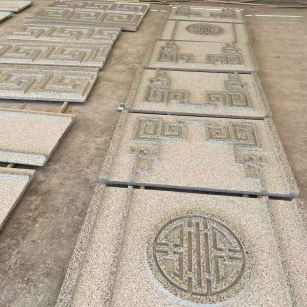 鄂州 白麻花岗岩外墙立面雕刻板