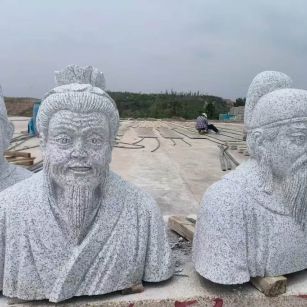 鄂州 白麻花岗岩石材人物立体雕刻