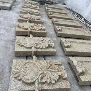 鄂州 黄金麻花岗岩别墅外墙雕刻板