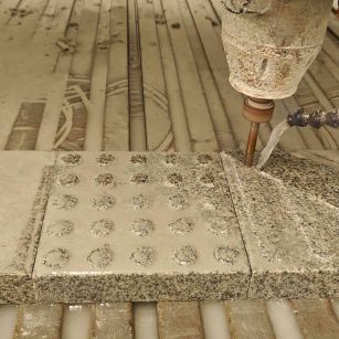 鄂州 芝麻白花岗岩石材盲人石、盲道石、盲点石