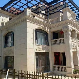 鄂州 黄金麻花岗岩荔枝面别墅外墙干挂