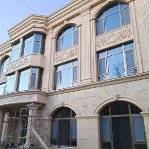 鄂州 黄金麻花岗岩别墅外墙干挂