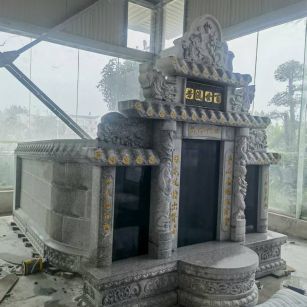 鄂州 芝麻白墓碑效果展示图