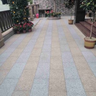 鄂州 黄金麻白麻荔枝面庭院铺装展示