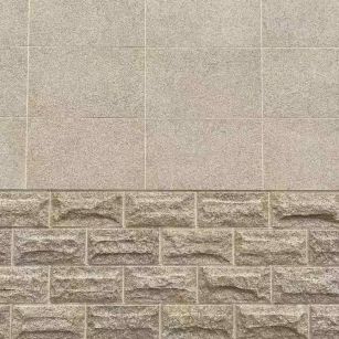 鄂州 黄金麻自然面蘑菇石配荔枝面干挂