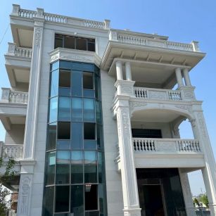 鄂州 白麻花岗岩别墅外墙干挂效果展示