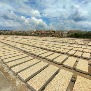 鄂州 黄金麻荔枝面花岗岩石材地铺石防护中