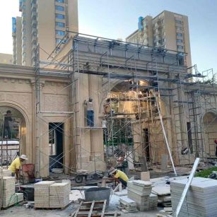 鄂州 黄金麻荔枝面花岗岩小区门楼外墙干挂