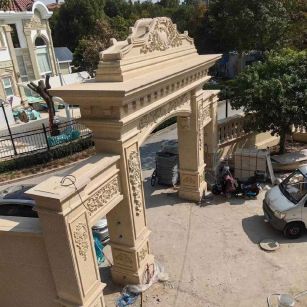 鄂州 黄金麻荔枝面花岗岩别墅门楼