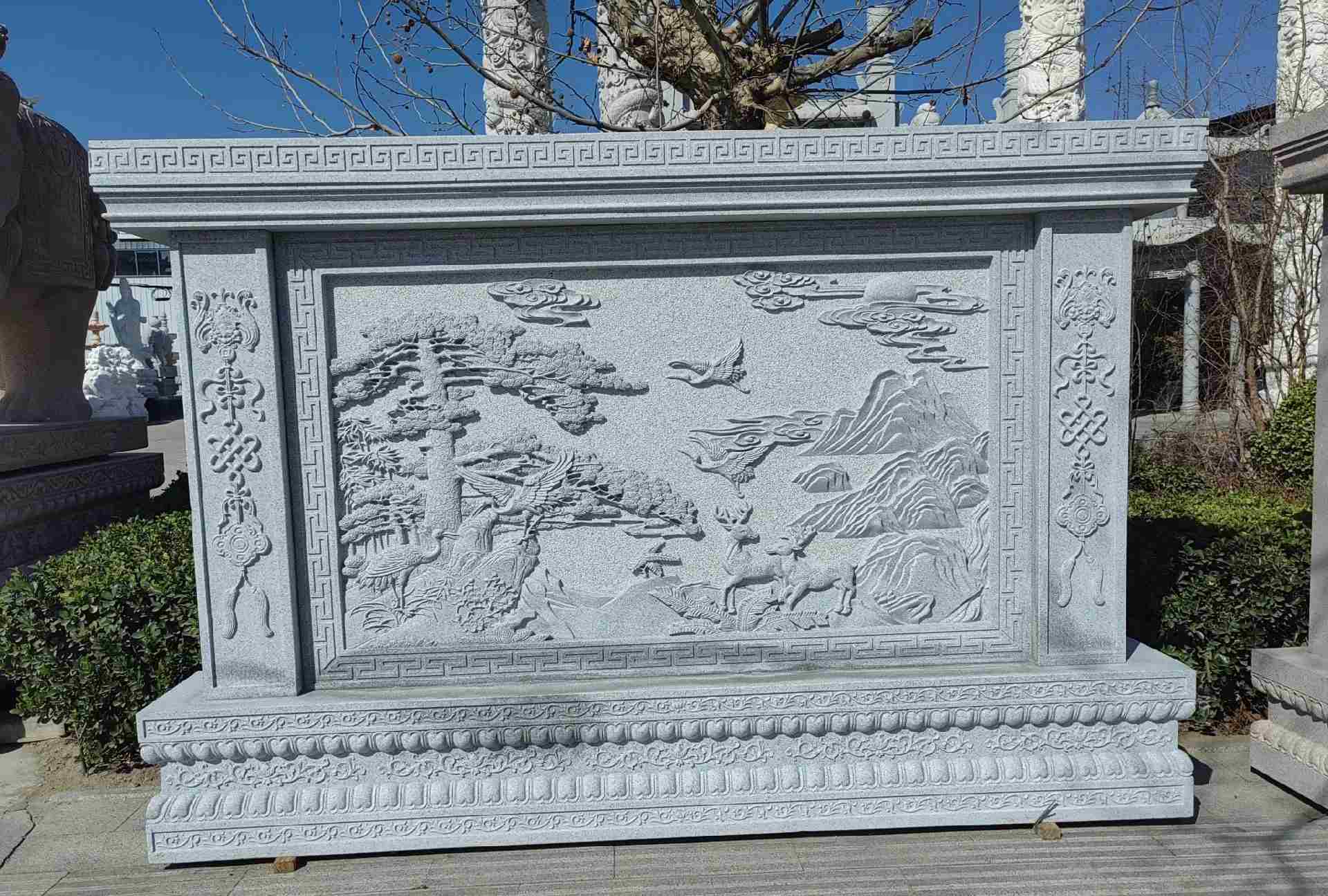 鄂州 芝麻白大型照壁，屏风，影壁