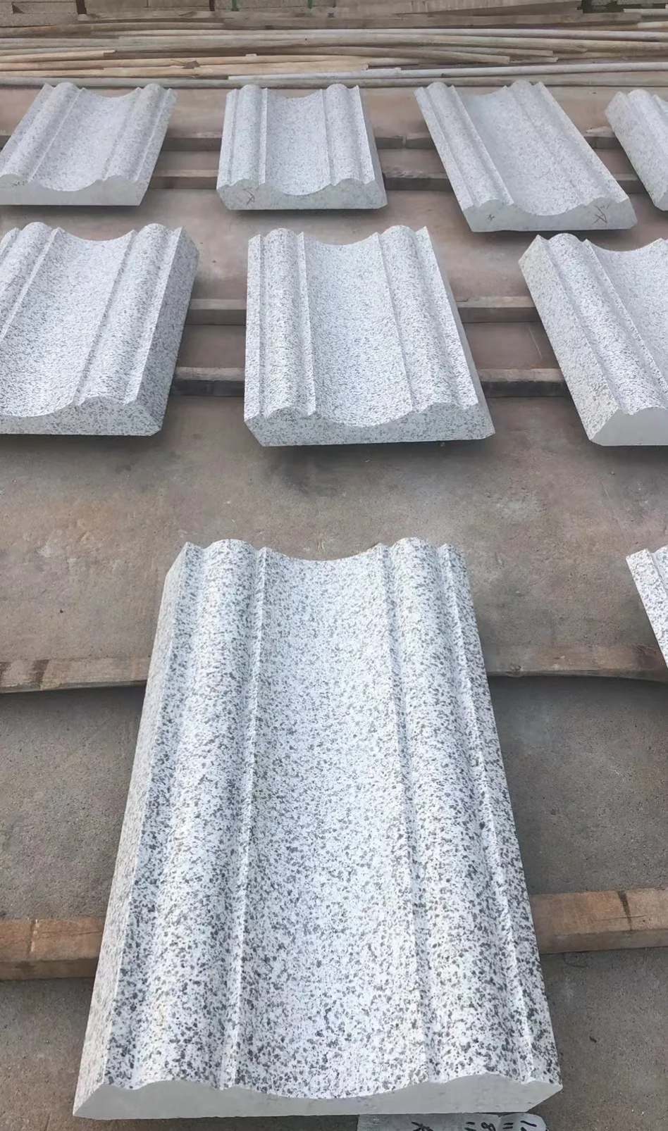 鄂州 白麻花岗岩光面别墅线条