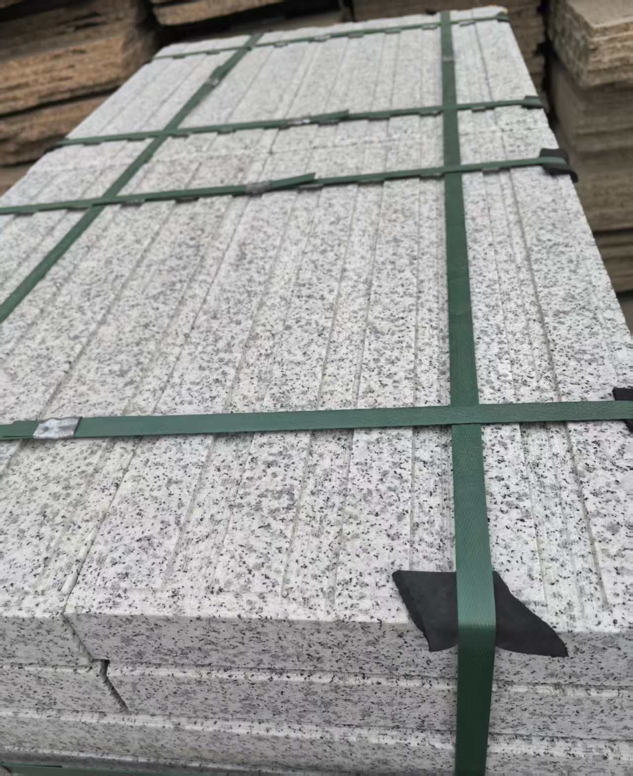 鄂州 白麻花岗岩直行盲道石，盲条，地铺石