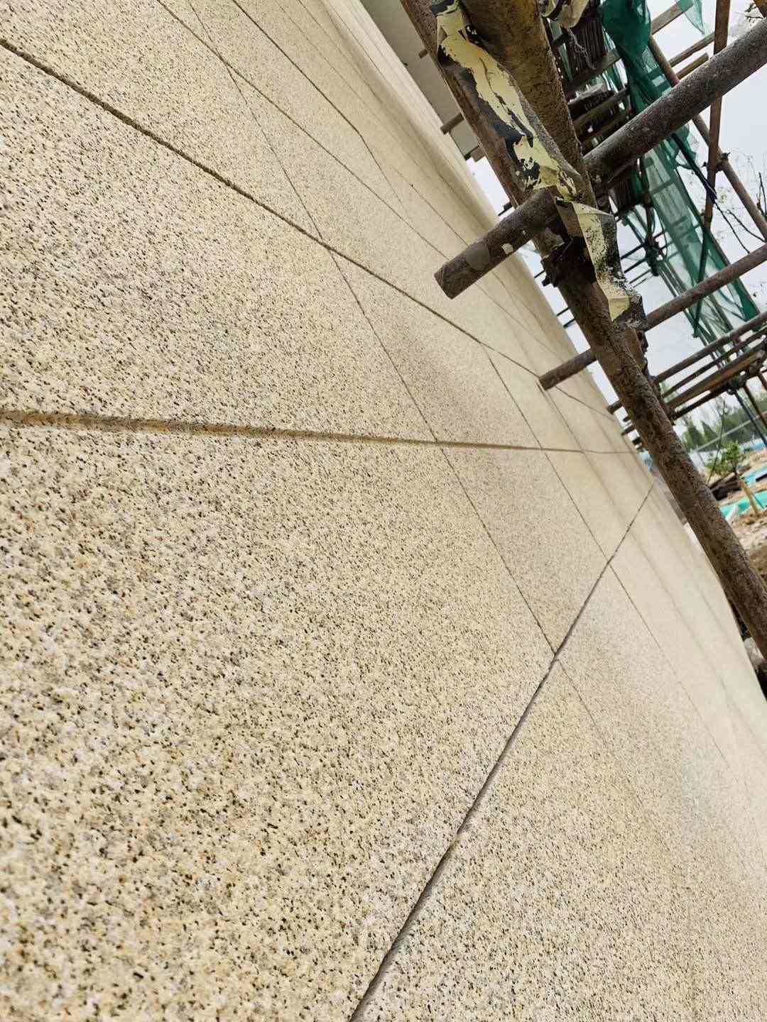 鄂州 黄金麻花岗岩荔枝面外墙干挂石材效果示例